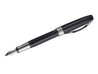 Visconti Michelangelo Midnight/Palladium Fine Point Fountain Pen - V-29418F