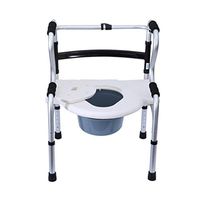 Toilet Chair Elderly Toilet Modern Foldable Commode Chair Elderly Pregnant Women Disabled Walker Home Removable Toilet (Color : Silver, Size : 504070cm)