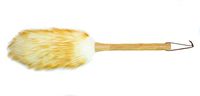 Surell Duster - Lambswool Feather Duster with 9" Wooden Handle - Anti Static Shearling Wool Head for Cleaning Cars, Ceiling Fans, Furniture, Blinds - Perfect Housewarming Gift