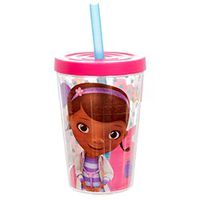 Wholesale PLASTIC CUP W/ STRAW 13OZ DOC MCSTUFFINS