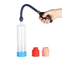 Men Handheld Massager Cup with 3 Size Rings, Vacuum Air Pump Men Male Massage Toys