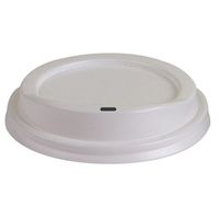 White Dome Lids For 8 Oz Hot Cups 10/100'S Per Cs