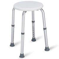 GJH One Bath Shower Stool Adjustable Round Medical Seat Bath Tub Chair Non-Slip 8 Height