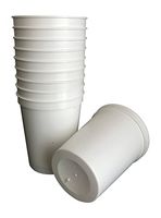 CSBD Stadium 16 oz. Plastic Cups, 10 Pack, Blank Reusable Drink Tumblers for Parties, Events, Marketing, Weddings, DIY Projects or BBQ Picnics, No BPA (White)