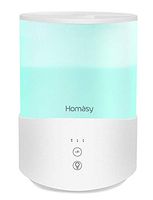 Homasy Cool Mist Humidifier Diffuser, 2.5L Essential Oil Diffuser with 7 Color Mood Lights, Top Fill Humidifier for Bedroom, with Adjustable Mist Output, Sleep Mode, Auto Shut Off (Renewed)