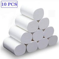 【10 PCS】Toilet Paper Towels, Paper Towels 4- Ply Sheets Paper Towel Big Roll Toilet Paper Toilet Roll Tissue (White)
