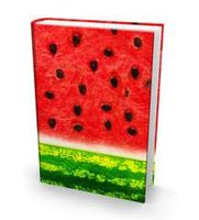 Book Sox Stretchable Book Cover: Fits Most Hardcover Textbooks up to 9" x 11". Adhesive-Free, Nylon Fabric School Book Protector. Easy to Put On. Washable & Reusable Jacket. (Watermelon)
