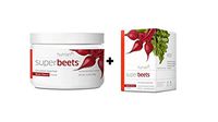 HumanN SuperBeets Bundle | Circulation Superfood Concentrated Beet Powder Nitric Oxide Boosting Supplement, Black Cherry Flavor Canister & 10 Packets