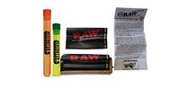 100% Authentic Raw Rollers Bundled with Two Exclusive Destroyer Plastics Doob Tubes One Large One Small (79mm Raw 2-Way, 1)