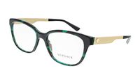 Versace Versase VE3240 5076 52 Green Havana Woman Square Eyeglasses