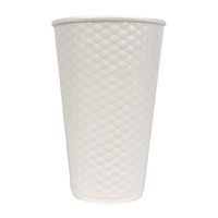 12 oz Disposable Paper Coffee Cups - Quilted Cloud Hot Paper Cups - Extremely - Hot Cup Factory - 500 Count