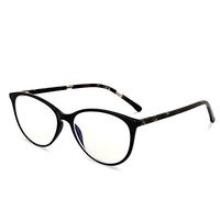 Gudzws Blue Light Blocking Eyewear Anti Rays Reading Readers Eyes Fatigue Retro Acetate Frame Super Lightweight Bright Black Cat Style Women Lady +2.00
