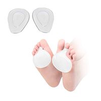 Metatarsal Pads Ball of Foot Cushions-2 Pairs of Gel Silicon Forefoot Pads for Instant Pain Relief, High Heels, Blisters and Metatarsal Pain Men Women