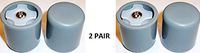 2 Pair -NOVA Walker Glide Tips for 1 1/8 INCH Glide Tips for Models 4070/4090 - FITS 1 1/8 in. Shaft (2 Pair)