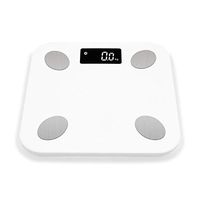 Bluetooth Scales Floor Body Weight Bathroom Scale Smart Backlit Display Scale Body Weight Body Fat Water Muscle Mass,White