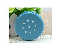 Cute Bow Biscuits Cookies Cracker Contact Lens case for Color Lenses Container Box Gift for Girls,Blue