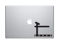Fitness Gym Art #10 - Treadmill Run Healthy Encourage - 5" Black Vinyl Decal Sticker Car Macbook Laptop