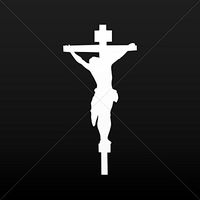 Religion Various sizes Decals Stickers Jesus Christ Cross Symbol Tablet Laptop Weat White (4 X 1.96 Inches)