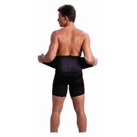 Saunders S'port All Back Support with White Compression Shorts: Men's, Small (Waist: 28" - 30")