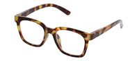 Peepers by PeeperSpecs Women's To the Max Focus Square Blue Light Filtering Reading Glasses, Tortoise, 50 mm, +3.00
