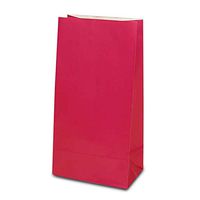 #4 5 X 3-1/8 X 9-5/8 Hot Pink Premium SOS Bags | Quantity: 50 Gusset - 3 1/8" Width 5"