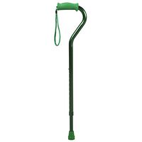 PCP Offset Walking Cane, Height Adjustable, Senior Living Mobility Aid, Increased Stability and Support, Molded Grip