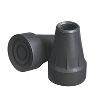 Medline G00841 Guardian 7/8" Super Crutch Tip, Black (Pack of 8)