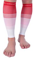 Doc Miller Premium Calf Compression Sleeve Dress Series 1 Pair 20-30mmHg Strong Calf Support Cute Toeless Socks Sports Running Recovery Shin Splints Varicose Veins (RedPinkWhite, XX-Large)