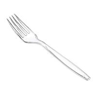 SafePro FHC, 7.13" Clear Heavyweight Plastic Forks, Plastic Disposable Catering Take Out Forks (100)
