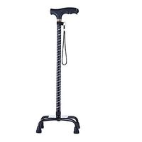 Qi Peng Crutches - Aluminum Crutches Four-Legged Cane Old Four-Foot Cane Telescopic Cane with Led Lamp 10 Files Scalable Crutch