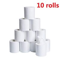 10 Rolls White Toilet Paper Roll,Silky Smooth Soft Premium 3-Ply Toilet Paper,Toilet Roll Tissue, Strong and Highly Absorbent Hand Towels for Daily Use
