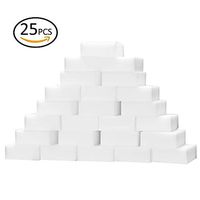 Cshopping 25 Pack Magic Cleaning Eraser Sponge - Thick Magic Pads for All Surface - Kitchen, Bathroom, Furniture, Leather, Car, Steel - Bathtub, Floor, Baseboard, Wall Cleaner