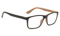 Classic Rectangular Frame Reading Glasses （Brown, 1.50）