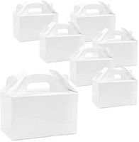 Moretoes 48 Pack Treat Boxes Gable Boxes Party Favor Boxes Paper White Gift Boxes for Birthday Party Shower 6 x 3.5 x 3.5 inches