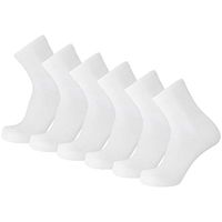 Big and Tall Diabetic Neuropathy Socks, King Size Mens Quarter Length Socks (13-16, Quarter White) - 6 pairs