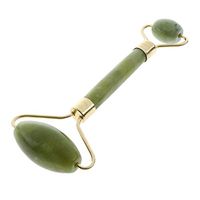 Women SPA Home Travel Natural Jade Facial Massage Roller Face Eyes Neck Tool - Green