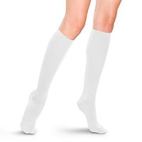Therafirm Women's Trouser Socks with Mild (15-20mmHg) Compression - Large - White