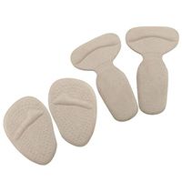 Milisten 2 Pairs High Heel Pads Grips Self-Adhesive Gel Heel Anti Slip Inserts Back Liner Foot Care Heel Cushion Pads for Shoes Boot Apricot Color