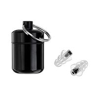 27db High Fidelity Silicone Musician Filter Earplugs Noise Reduction Cancelling Hearing Protection Earbud Reusable Sleep Care (Black)