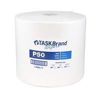 TaskBrand N-P050JPW Premium Series Heavy Duty Wipers, Cloth, Jumbo Roll, 10" X 13", White (1100/RL) (Pack of 1100)