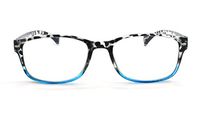 EYE-ZOOM Fashion Designer Two Tone Tortoise Reading Glasses with Spring Hinge Comfort Fit for Men and Women Choose Your Magnification, Light Blue, 1.75 Strength