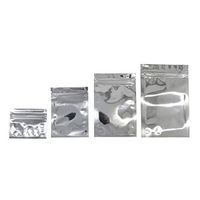 Colorful Mylar Aluminum Foil Zip Lock Bags Pouches Food Storage Pouches Accessory Snack Package Bags Zipper Aluminum Foil Food Grade Pouches (Pack of 100) (10x15 cm(3.94"x5.91"), Silver)