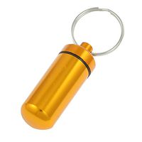 uxcell Water Resistant Gold Tone Aluminum Pill Box Cache Container Bottle