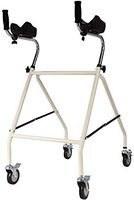Lightweight Travel Walker with Knee Support, Ultra Mobility Aid Four Wheels, Drive Medical Rollator Walking Frame Adjustable Height, The Most Suitable Gift,A