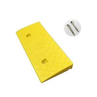 Portable Ramp Mat, Protection Pressure Resistance Triangle Pad, Hospital Wheelchair Steps Accessibility Service Ramp (Size: 50 22 5cm) (Color : Yellow)