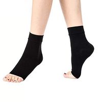 1 Pair Black/Skin Color Thin Ankle Compression Sleeve Ankle Brace Support for Injury Recovery, Swelling Sprain Plantar Fasciitis Foot Socks Men Women XXL (XXL, Black)