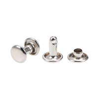 uxcell 20 Sets Double Cap Rivets Round Head Rivet Fasteners for Leather Craft Decorations 8mm 10mm