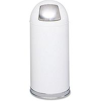Safco Products 9636WH Dome Top Receptacle, 15 Gallon, 35"Hx15"D, White