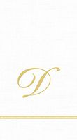 Entertaining with Caspari Monogram Initial D Paper Guest Napkins, Pack of 15