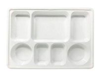 Quality Disposable Plastic Plates With 7 Compartments By Ekarro - Pack of 200 Pieces